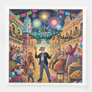 New Year's Eve Celebration El Año Viejo Paper Dinner Napkins