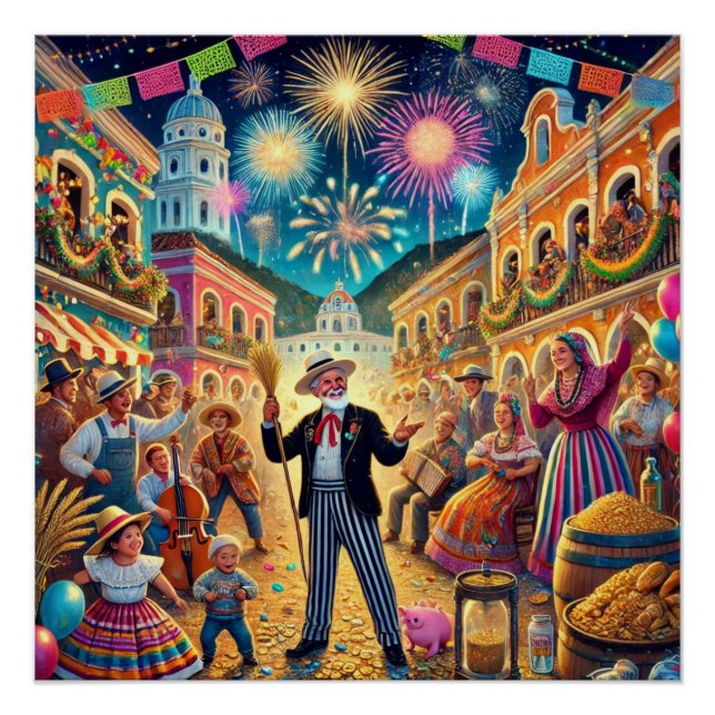 New Year's Eve Celebration El Año Viejo Poster (Front)