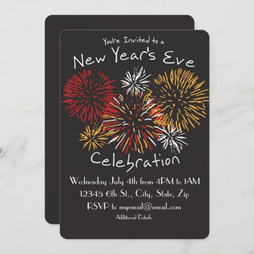 New Years  Eve Celebration Invitation