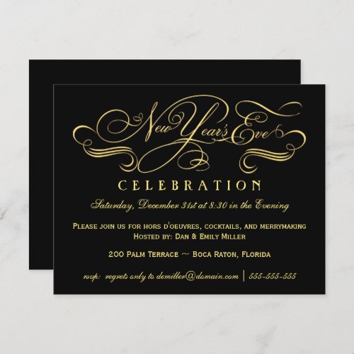 New Years Eve Celebration Party Invitations