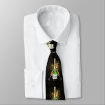 New Years Eve Champagne Bottle Fireworks Necktie