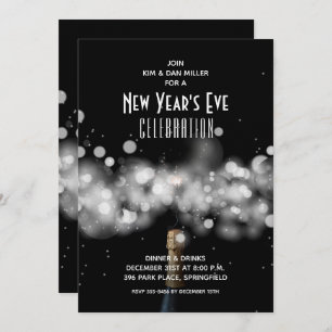 New Year's Eve Champagne Sparkler Invitations