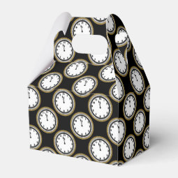 New Years Eve clock pattern party favor box | Zazzle