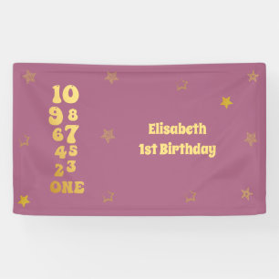 New Years Eve Countdown First Birthday Banner