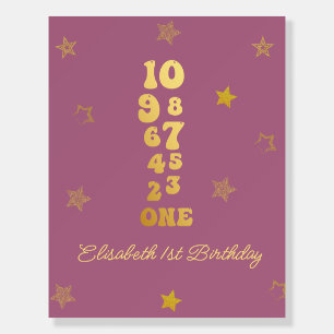 New Years Eve Countdown First Birthday Foam Board