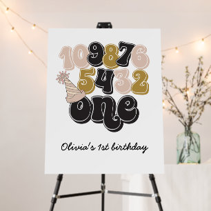 New Years Eve Countdown First Birthday Foam Board