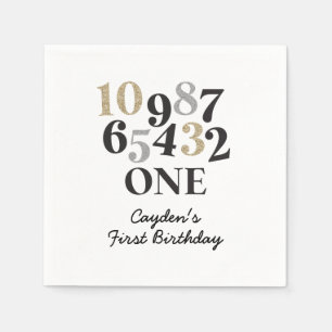 New Years Eve Countdown First Birthday Napkins