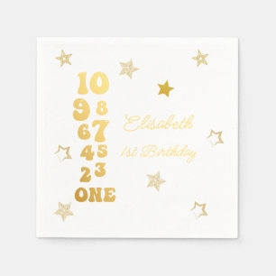 New Years Eve Countdown First Birthday Napkins