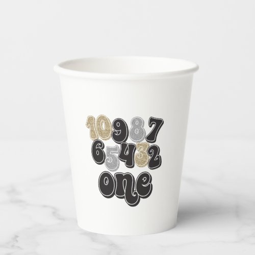 New Years Eve Countdown First Birthday Paper Cups