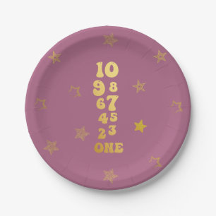New Years Eve Countdown First Birthday Paper Plates
