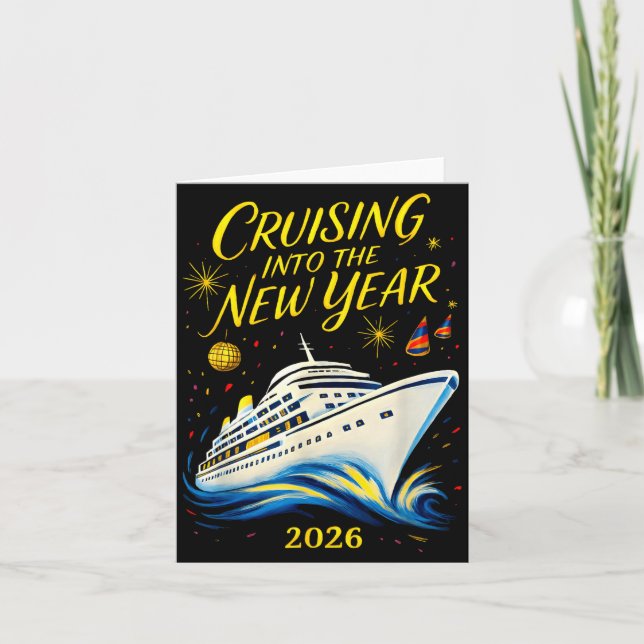 New Year's Eve Cruise 2026 Cruising Into The New Y Card (Front)
