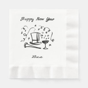New Years Eve Dated Napkins
