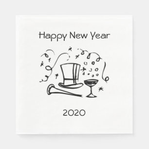 New Years Eve Dated Paper Napkins