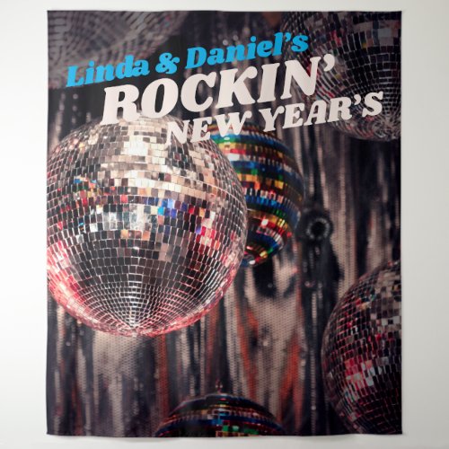 New Years Eve Disco Ball Retro  Party Backdrop