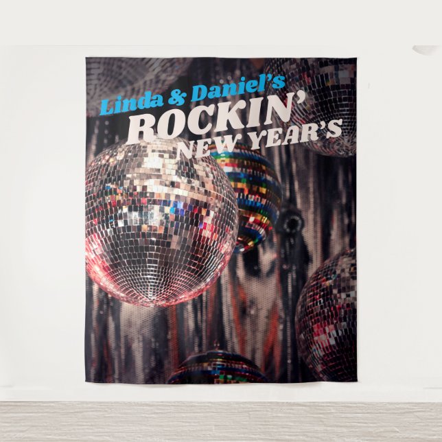 New Year's Eve Disco Ball Retro | Party Backdrop (Front)
