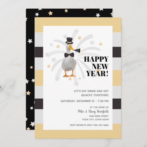 New Years Eve Ducky Invitation