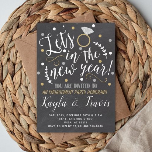 New Years Eve Engagement Party Invitation