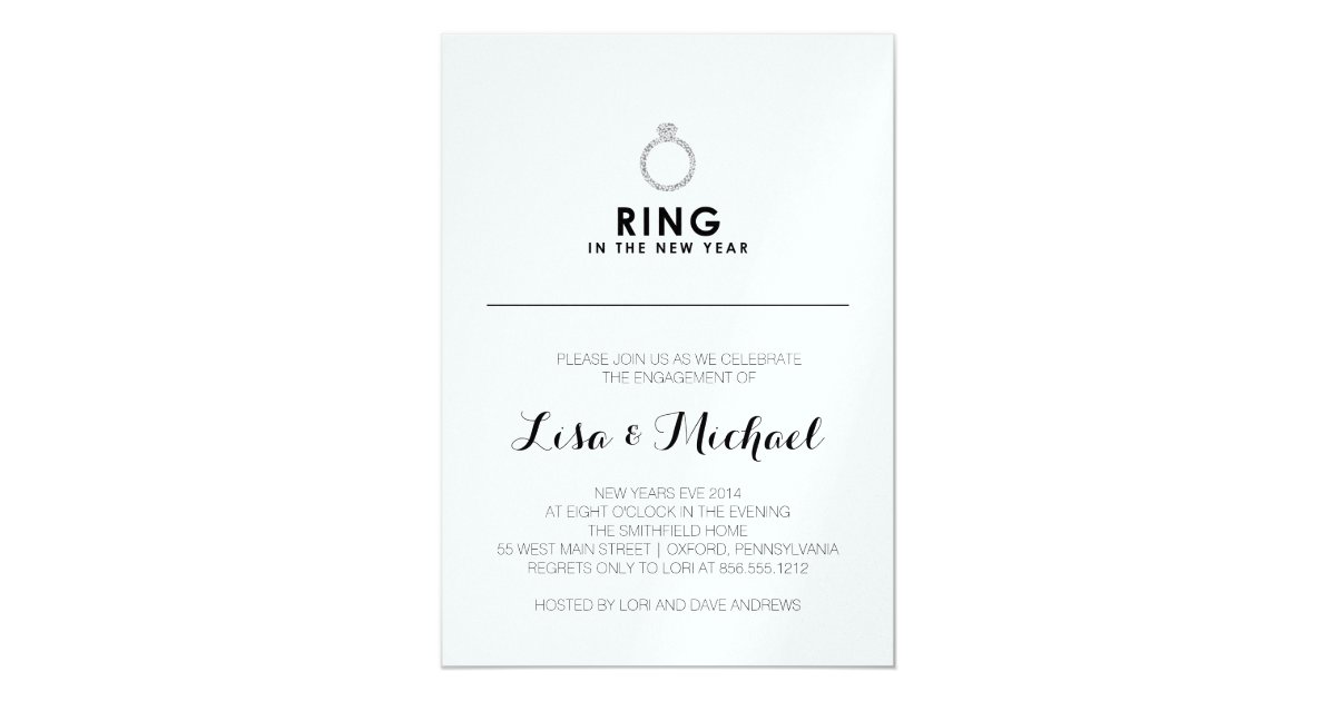 New Years Eve Engagement Party Invitation Zazzle Com