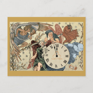 New Year's Eve Father Time Postcard