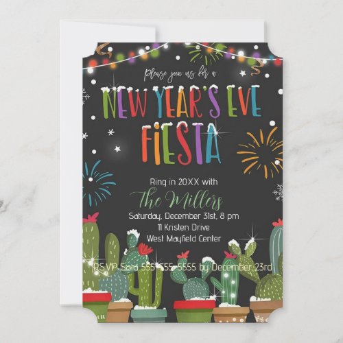 New Years Eve Fiesta Invitation