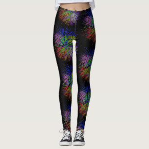New Years Eve Fireworks Holiday Party Leggings