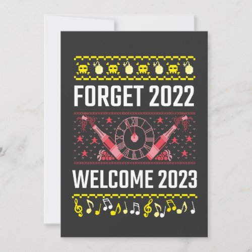 New Years Eve Forget 2022 Welcome 2023 T_Shirt Invitation
