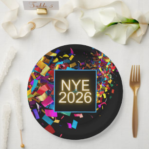 New Years Eve Fun Party Paper Plates