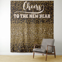 New Year's Eve Groovy Disco Photo Prop Backdrop