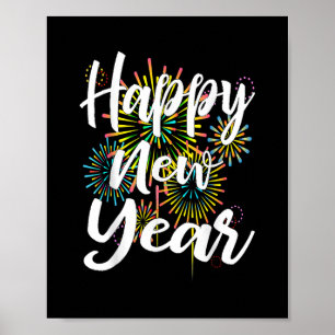 New Years Eve Happy New Year 2023 Gift Fireworks.p Poster