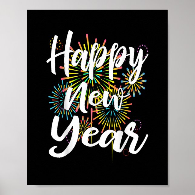 New Years Eve Happy New Year 2023 Gift Fireworks.p Poster (Front)