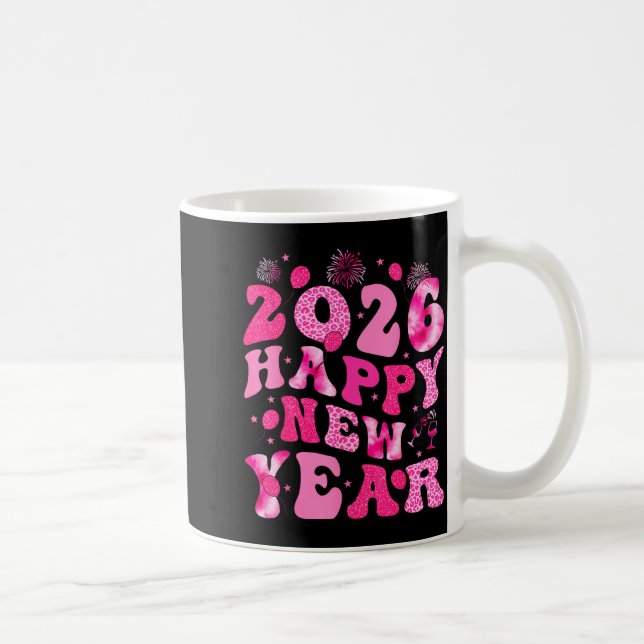 New Year's Eve Hello 2026 Groovy Family Matching C Coffee Mug (Right)