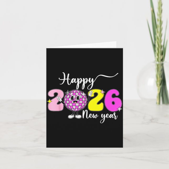 New Year's Eve Hello 2026 Happy New Year 2026 Disc Card (Front)