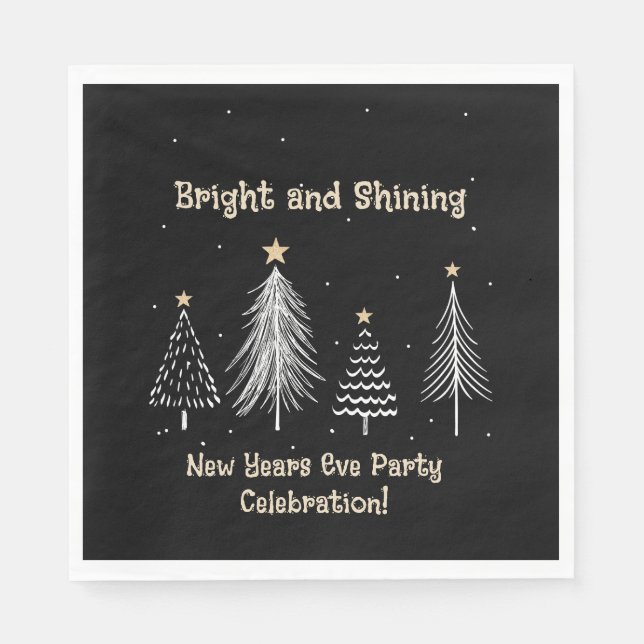 New Years Eve Holiday Party Napkins (Front)