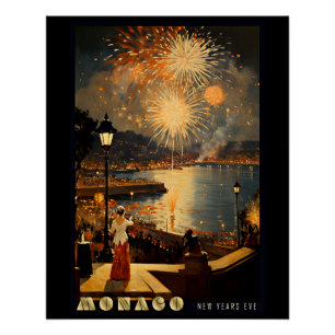 New Year's Eve in Monaco Poster