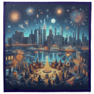 New Year's Eve in New York City Cloth Napkin