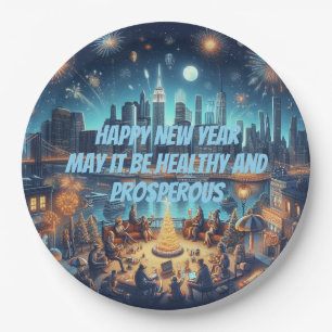 New Year's Eve in New York City Paper Plates