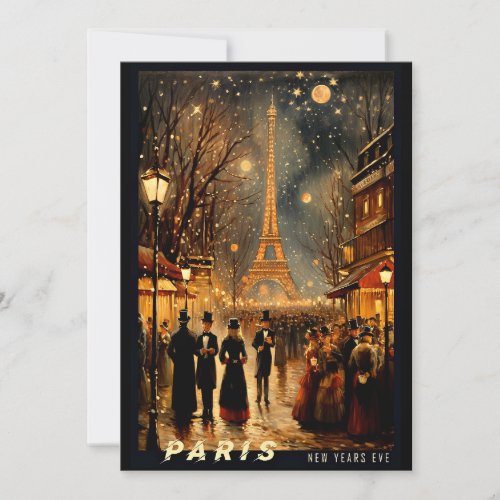 New Years Eve in Paris Holiday Card