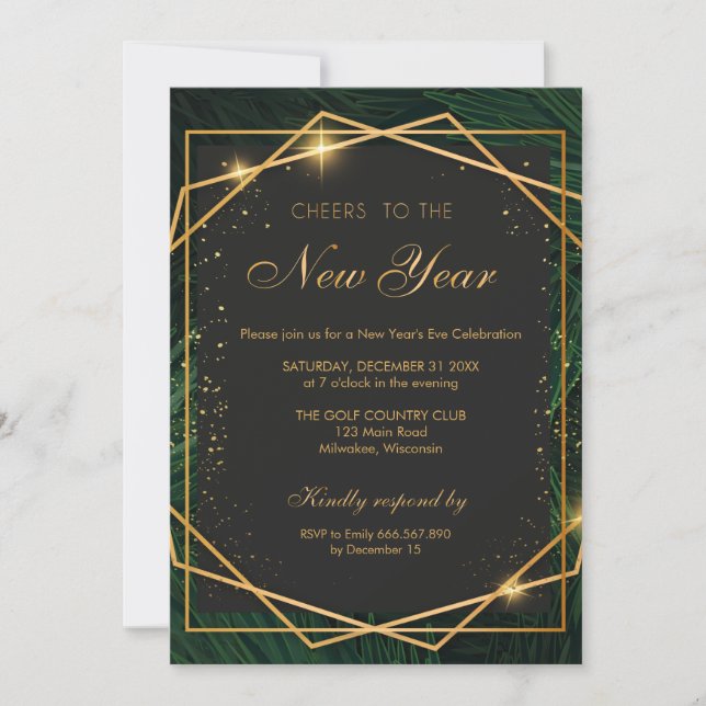 New Year's Eve Invitation Card (Front)