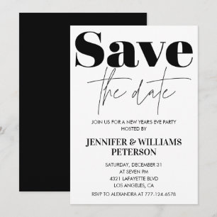 New year's eve invitation Save the date