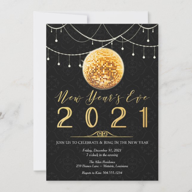 New Years Eve Invitations, New Years Invitation (Front)