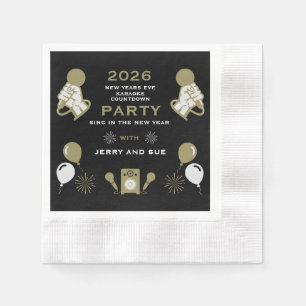 New Years Eve Karaoke Countdown Napkins