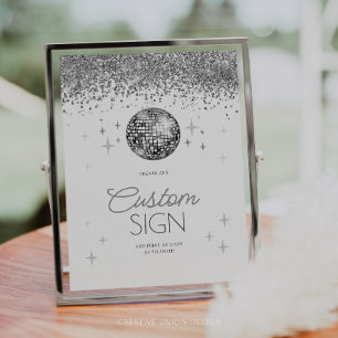 New Year's Eve Last Disco Of The Year Custom Sign