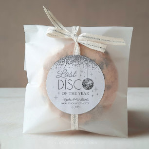 New Year's Eve Last Disco Of The Year Party Classic Round Sticker