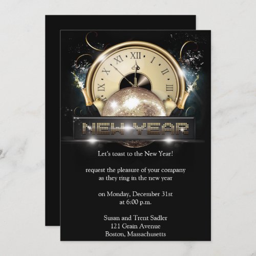 New Years Eve Night Party Invitation