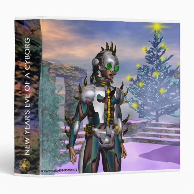 NEW YEAR'S EVE OF A CYBORG 3 RING BINDER (Front/Spine)