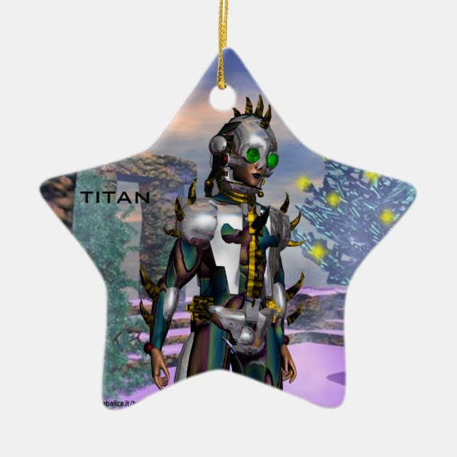 NEW YEAR'S EVE OF A CYBORG  / ARES CERAMIC ORNAMENT (Front)
