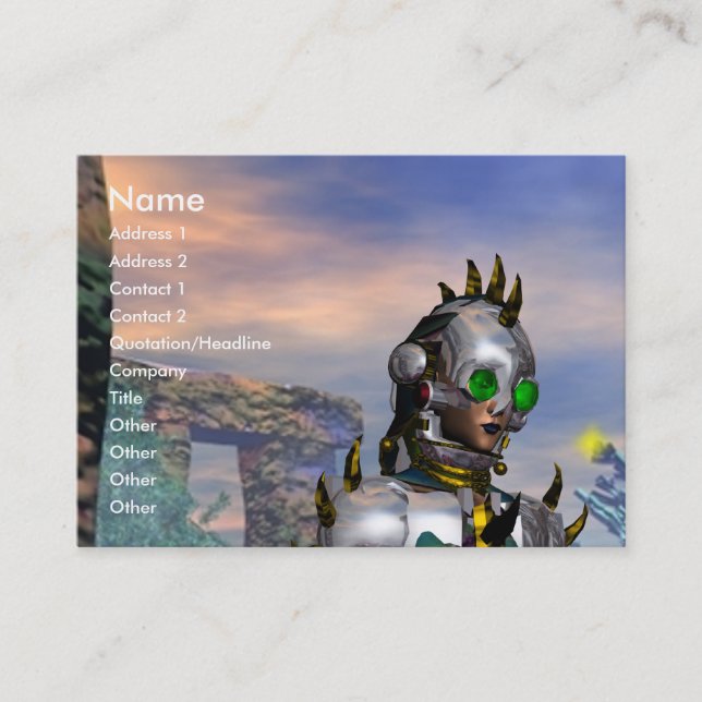 NEW YEAR'S EVE OF A CYBORG BUSINESS CARD (Front)