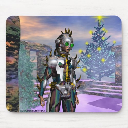 NEW YEARS EVE OF A CYBORG DROPPED FROM THE FUTURE MOUSE PAD