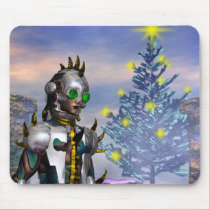 NEW YEAR'S EVE OF A CYBORG DROPPED FROM THE FUTURE MOUSE PAD