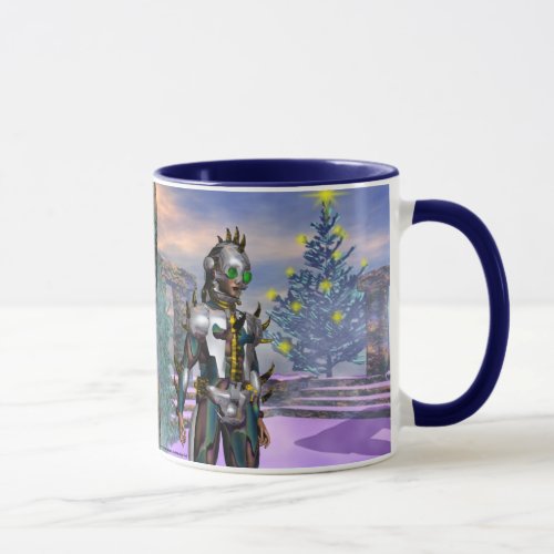 New Years Eve of a Cyborg Dropped from the Future Mug